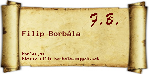 Filip Borbála névjegykártya
